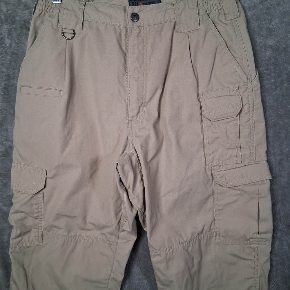 5.11 Tactical Regular Fit Cotton Canvas Cargo Pants Men 32x30 Khaki Beige - Picture 2 of 9